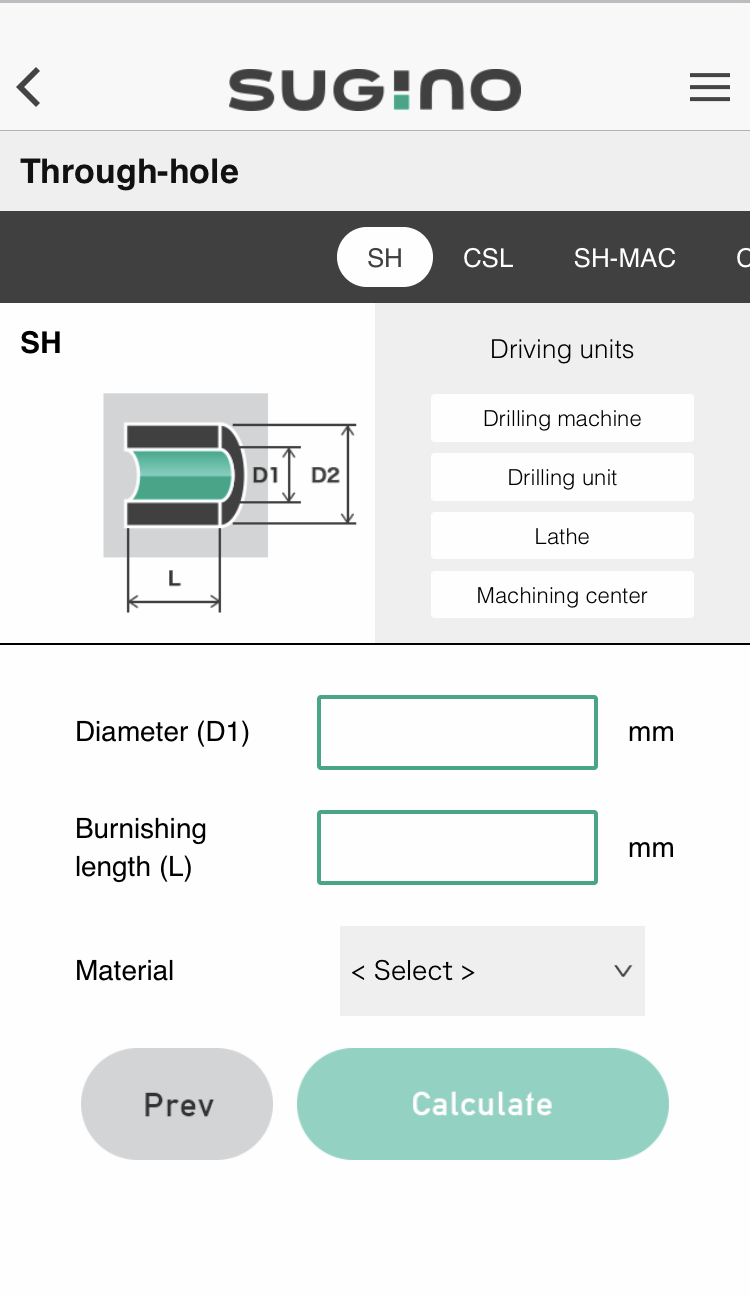 Sugino Superoll App Screen