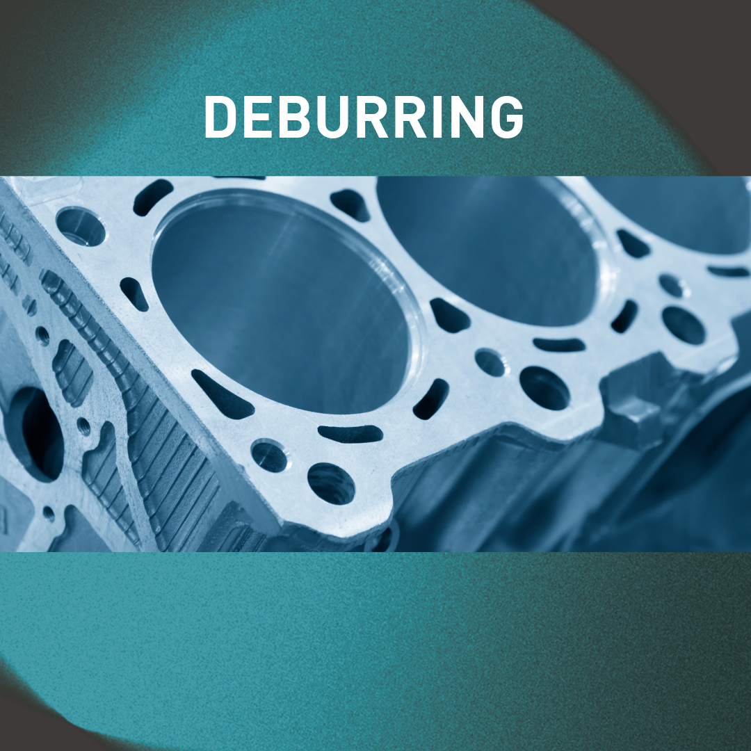A metal engine deburring with Sugino JCC