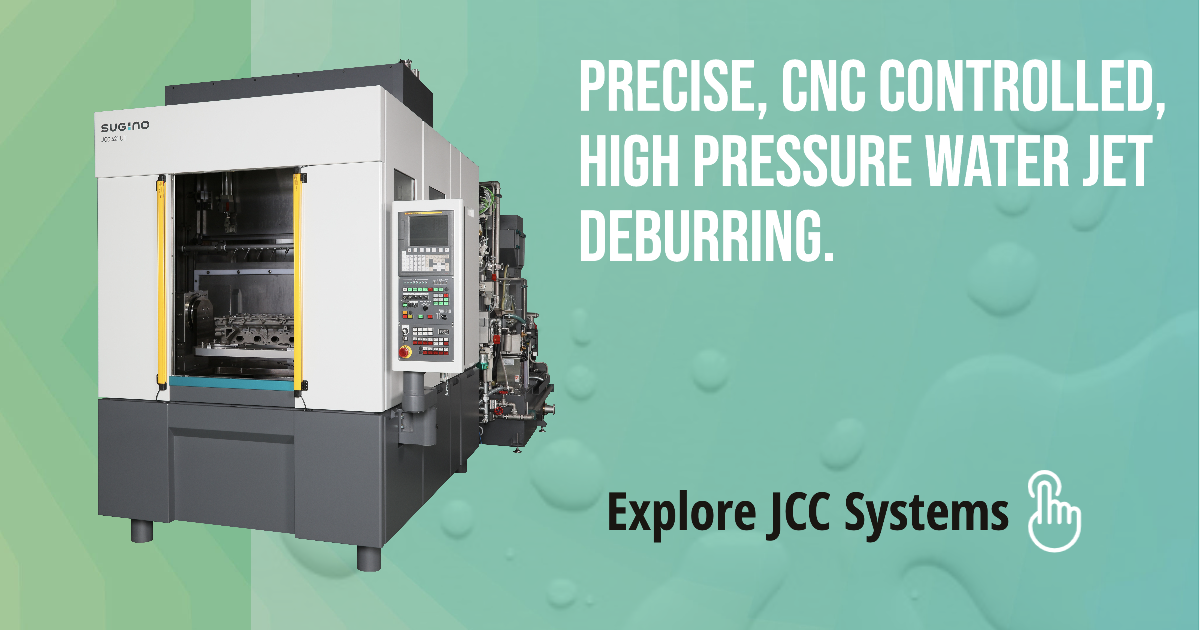 Sugino's jet clean center systems are the leading solution for water deburring