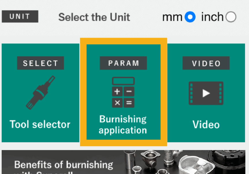The Superoll Selector app lets you determine the best machining parameters for your job