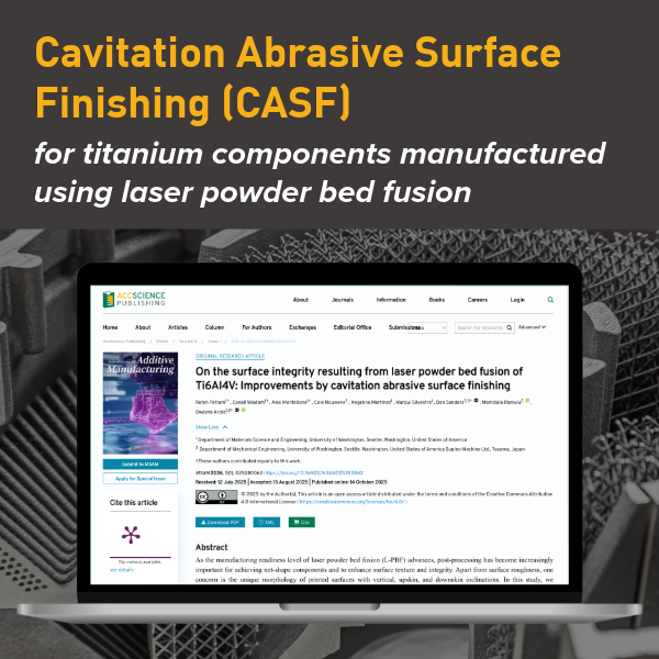 Cavitation Abrasive Surface Finishing - CASF - study article
