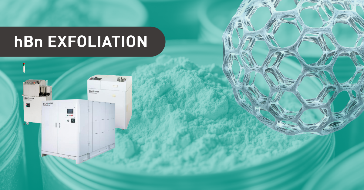 Hexagonal boron nitride exfoliation with Star Burst wet jet milling